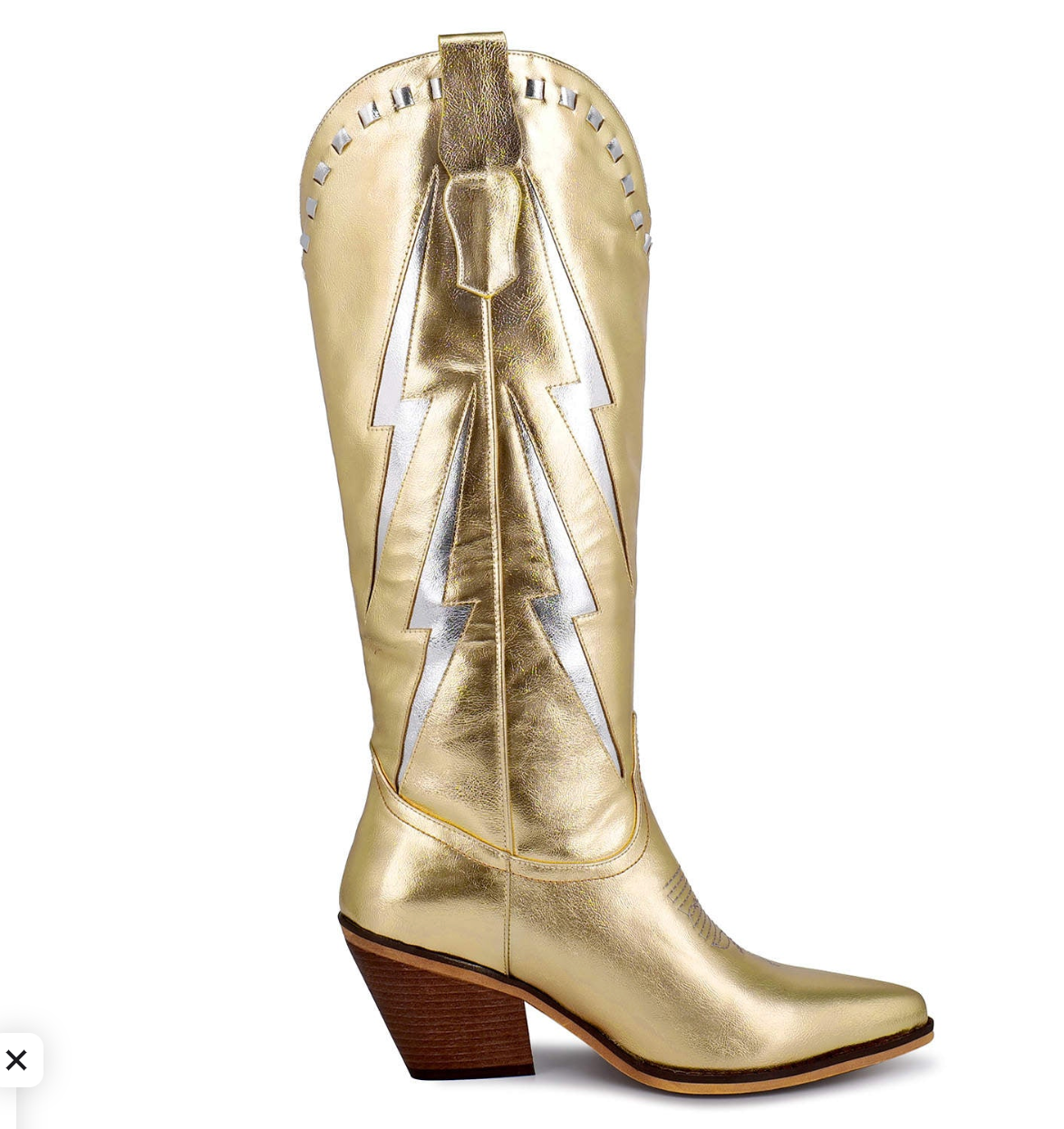 Marfa The Jolene Boots in Gold/Silver