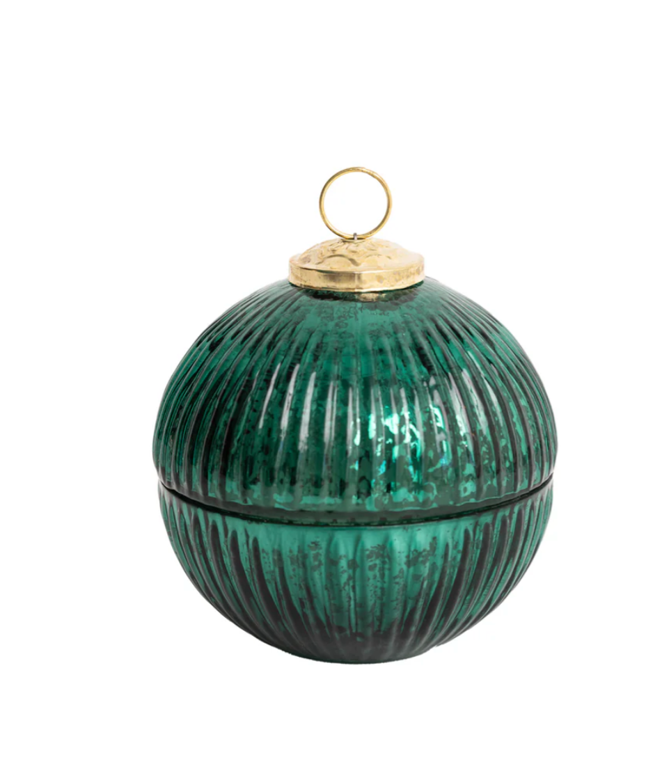 Mary Square Green 4" Ornament Candle