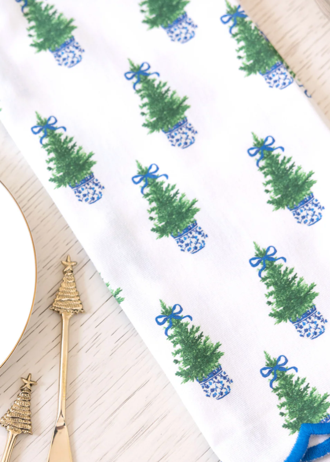 Mary Square Fancy + Festive Tea Towel