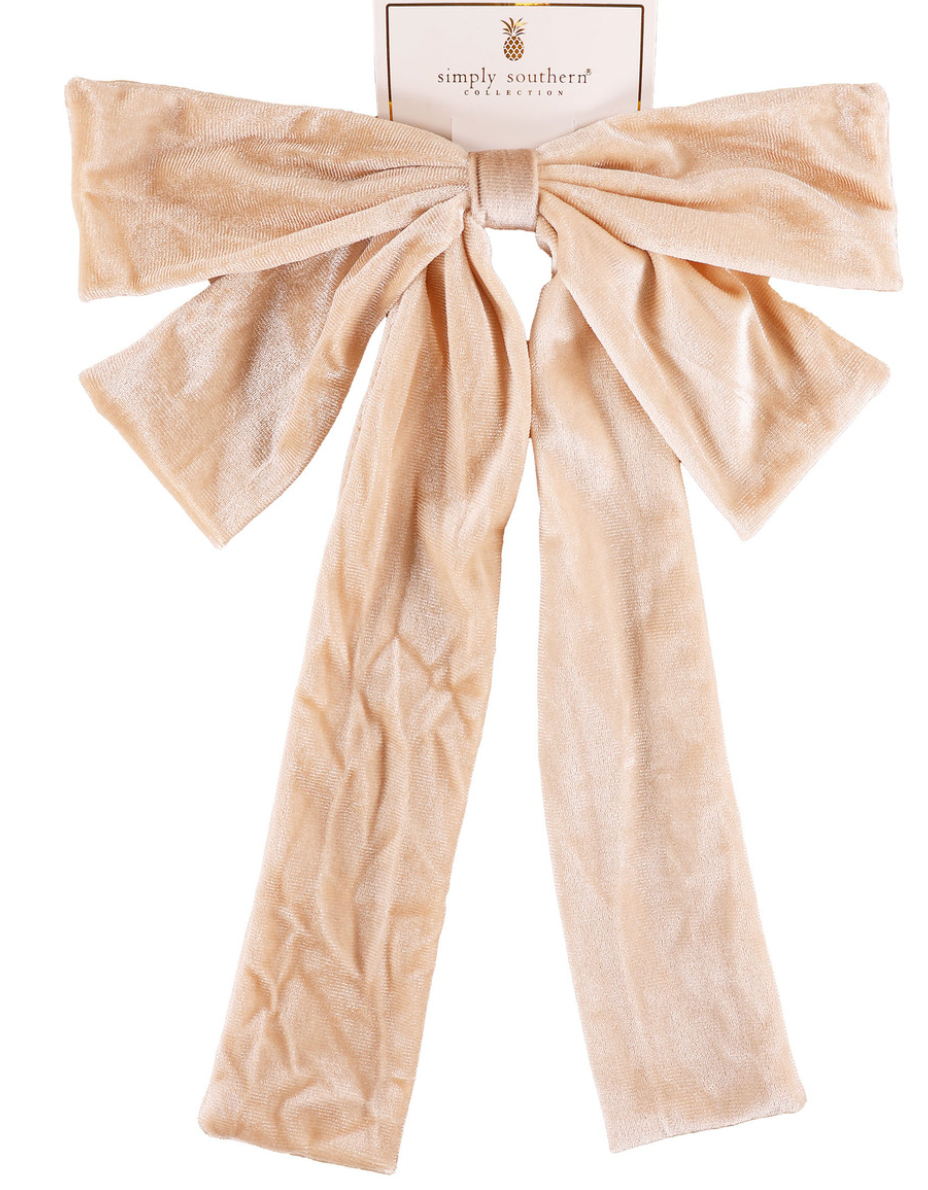 Simply Southern Velvet Cream Bow