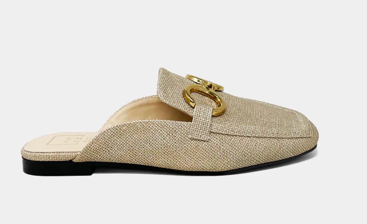 ShuShop Gold Andromeda Mule Loafer