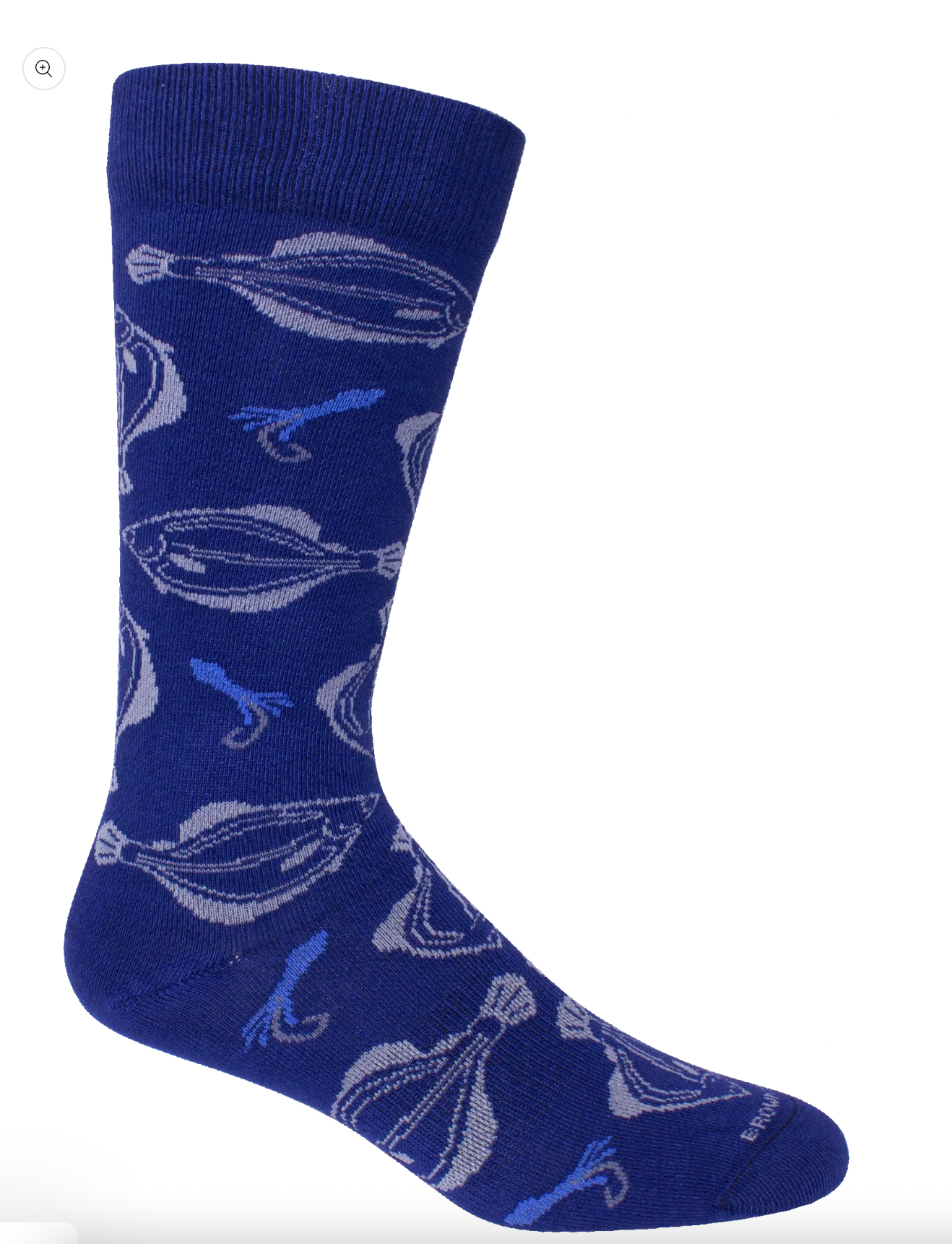 Brown Dog Socks Flounderin Around Blue