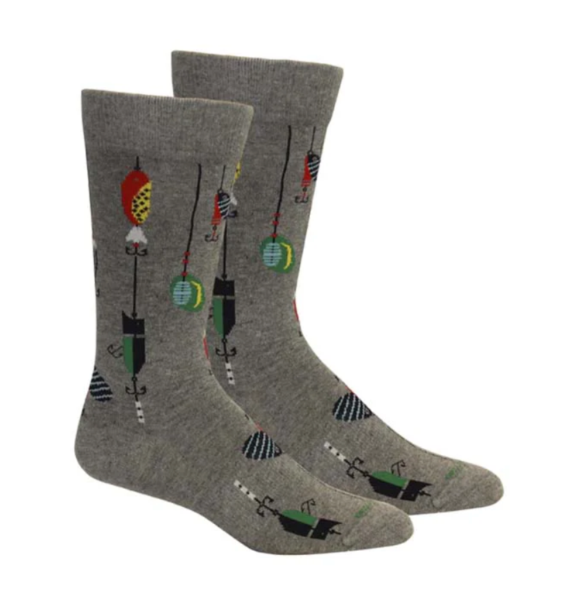 Brown Dog Socks Lake Lure Grey