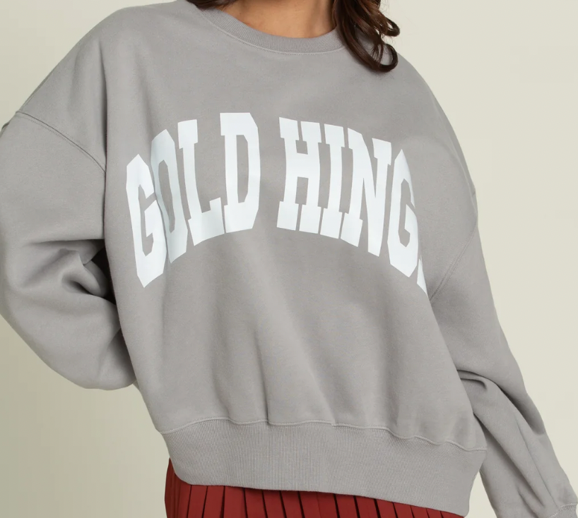 Gold Hinge Light Grey Wide Arm Sweatshirt