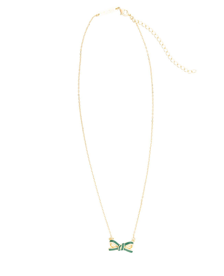 Michelle McDowell Luxe Bow Necklace in Forest