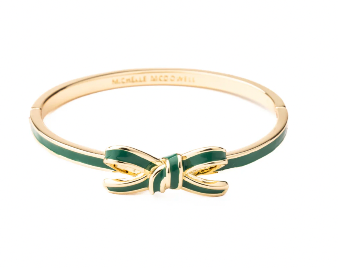 Michelle McDowell Luxe Bow Bangle in Forest