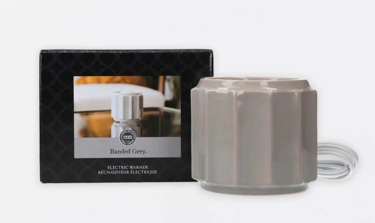 Bridgewater Wax Warmer- Grey Banded