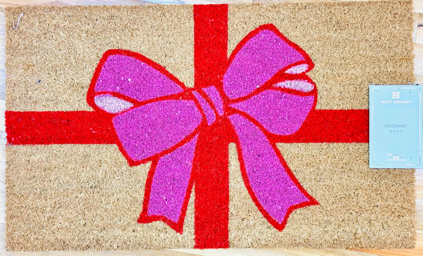 Mary Square Bow Door Mat