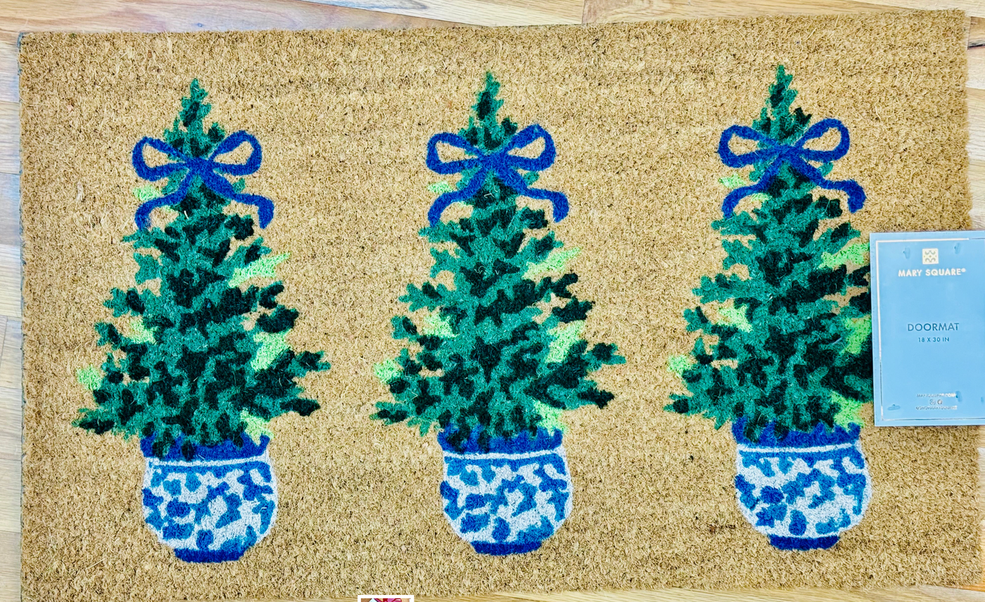 Mary Square Fancy & Festive Tree Door Mat