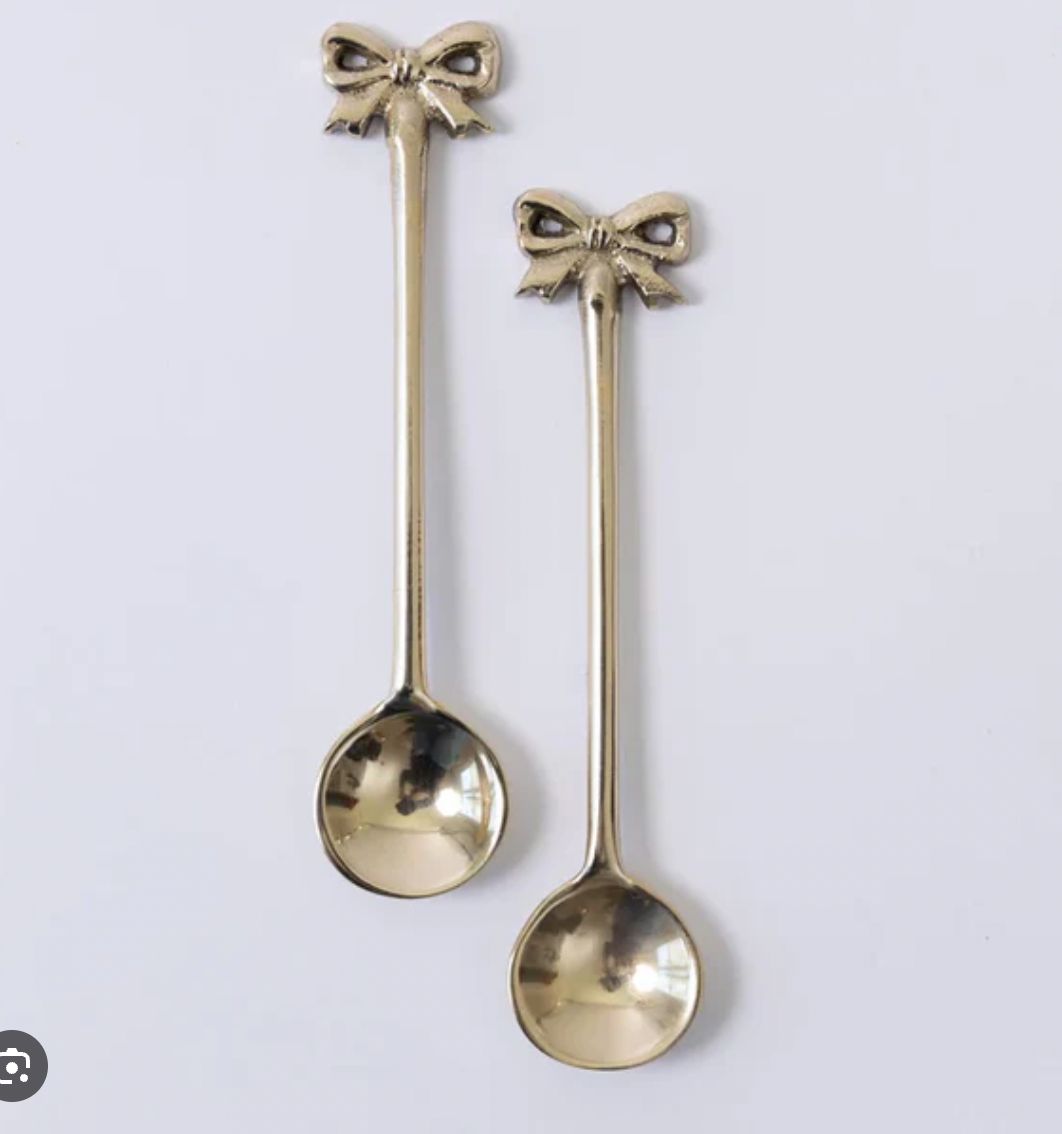 Mary Square Dip Spoon Set-Bow