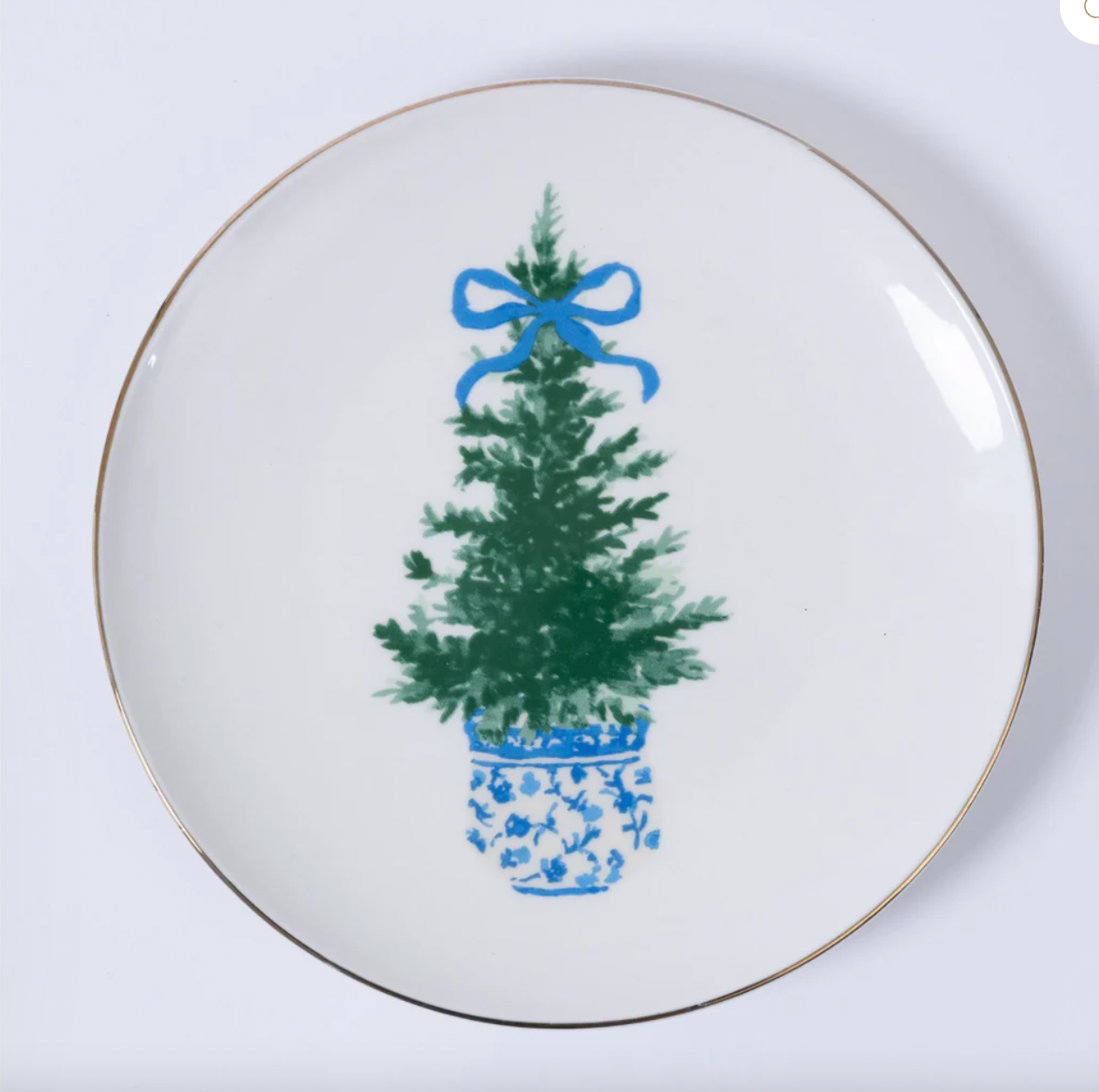 Mary Square Fancy & Festive Tree Appetizer Plate