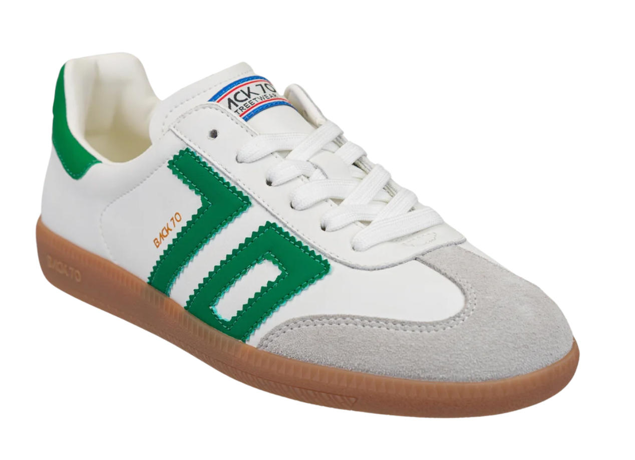 Back70 Streetwear Retro Cloud Sneaker in White and Green