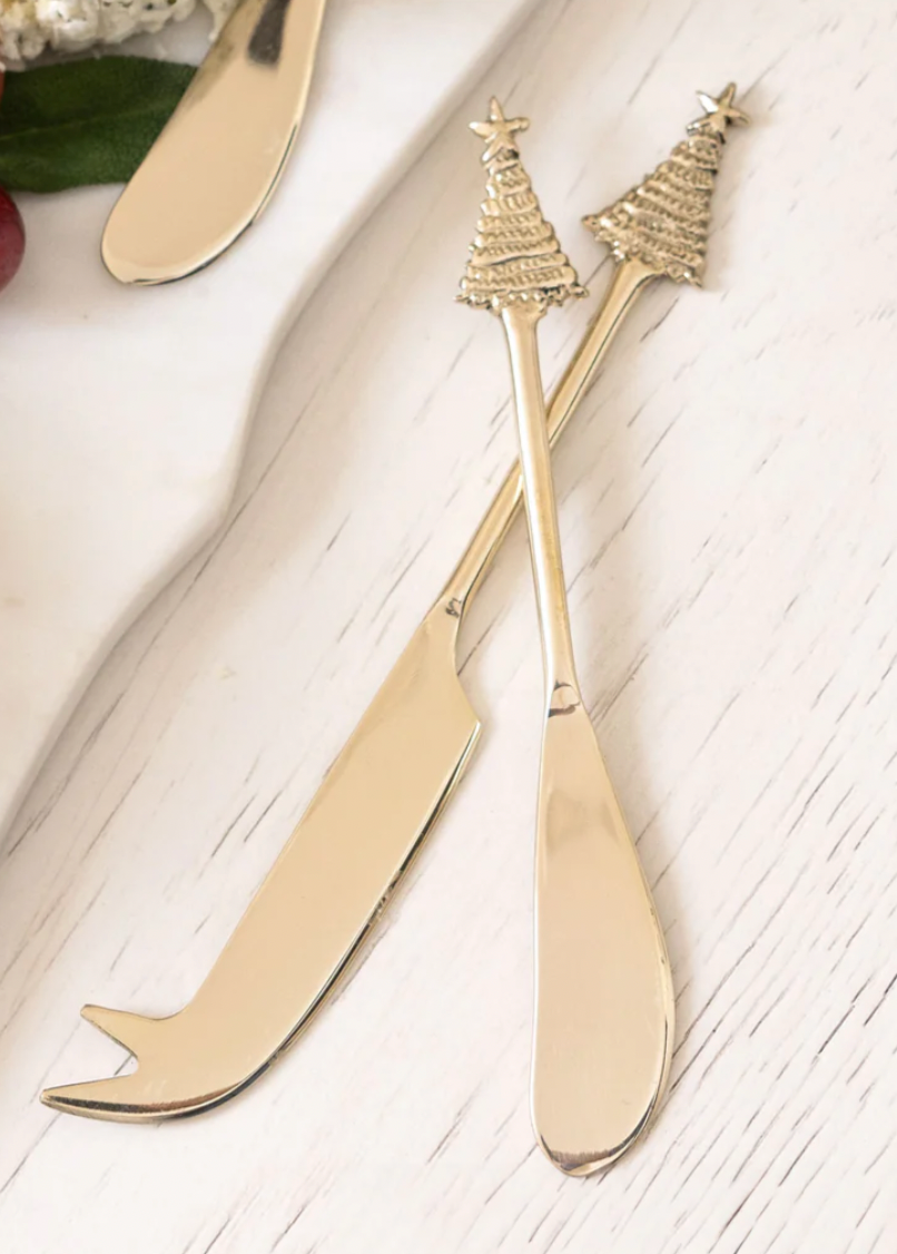 Mary Square Tree Cheese Knife Set