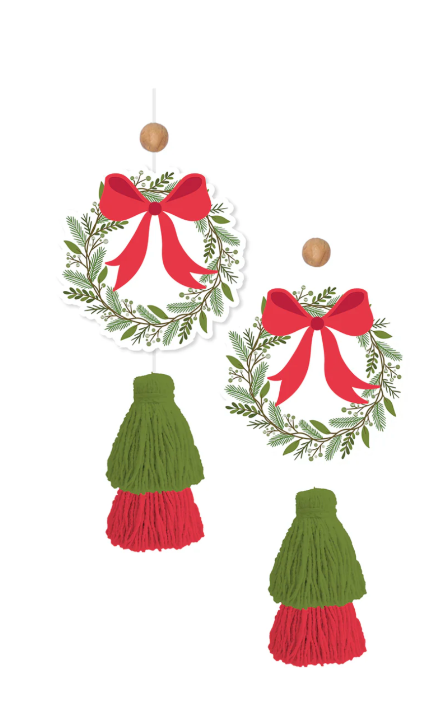 Mary Square Air Freshener- Red Wreath