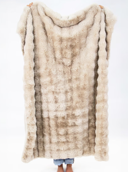 Jane Marie Faux Fur Throw Blanket