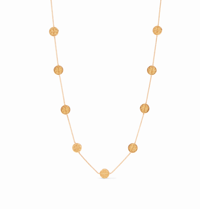 Julie Vos Gold Valencia Delicate Station Necklace