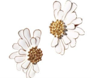 Lauren Kenzie Fiona Flower Stud Earrings