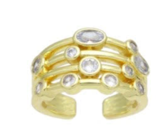 Lauren Kenzie Gold Kacey Adjustable Ring