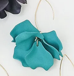 Virtue Jewelry Hyacinth Tiered Marquis Earrings - Teal