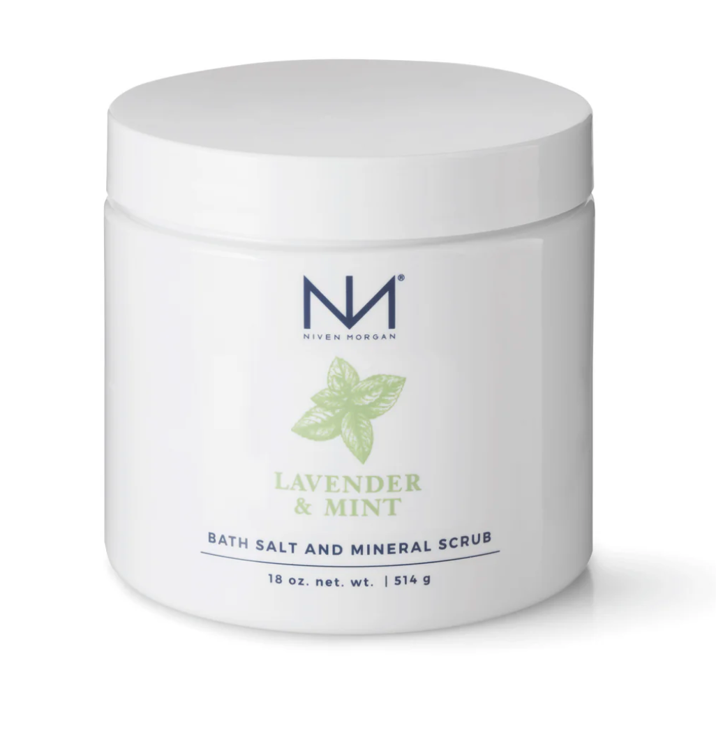 Niven Morgan Lavender & Mint Bath Salt & Mineral Scrub