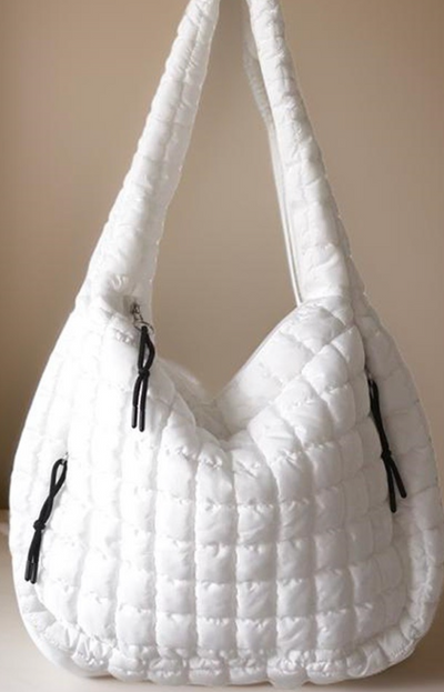 Oversized Quilted Hobo Bag