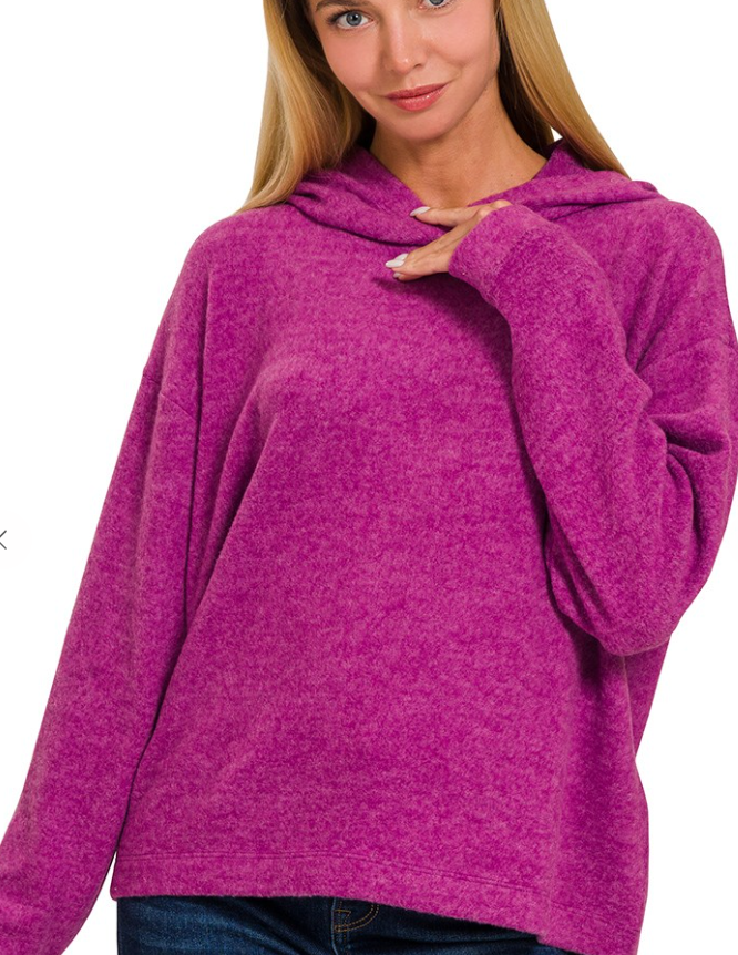 Brushed Melange Lightweight Ultra Comfy Hoodie