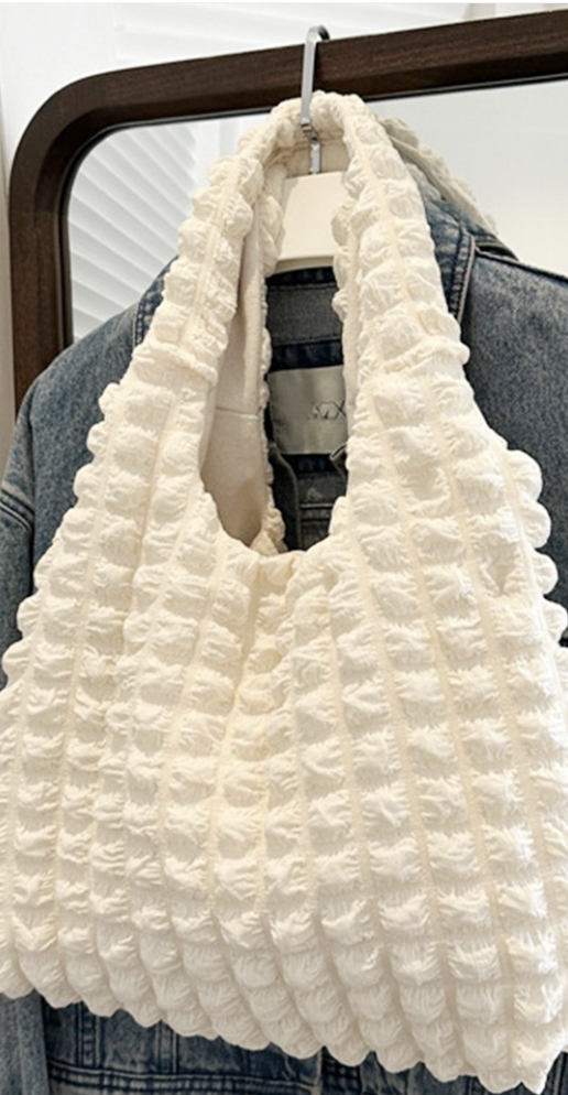 Oversized Cloud Textured Puff Tote