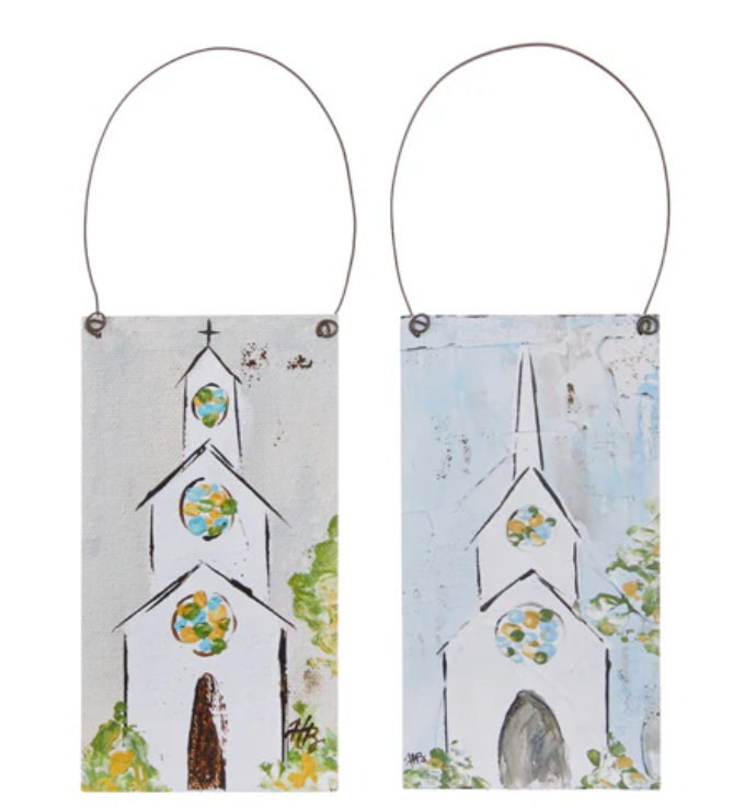 Hand Painted Church Art Ornament (assorted)