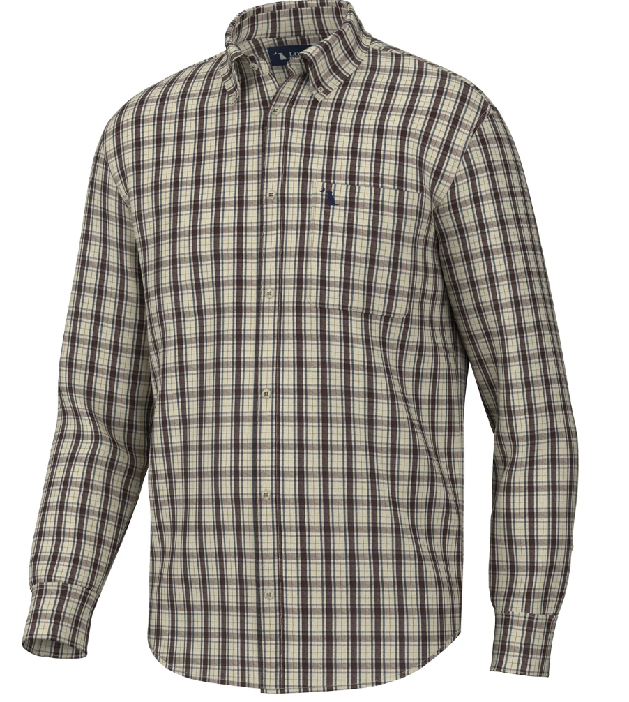 Local Boy Faulk Dress Shirt in Wine/Beige/Slate