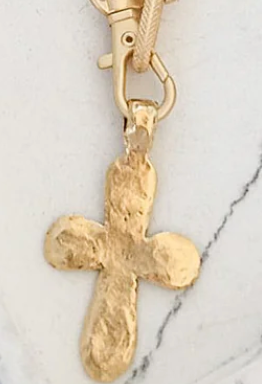 Virtue Gold Long-Tail Cross Charm in Gold