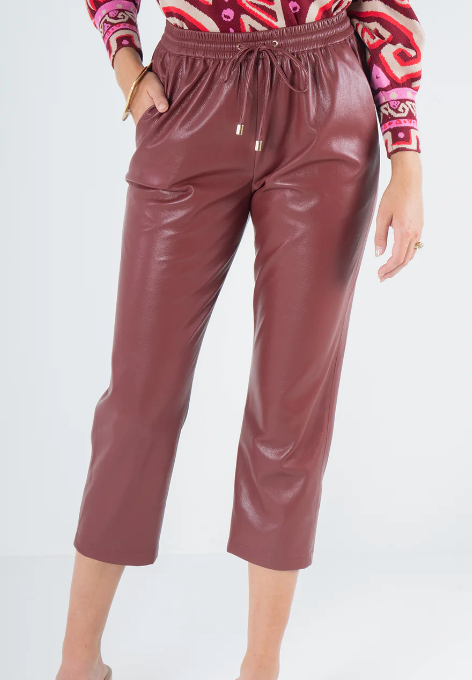 Emily McCarthy Joy Jogger in Fired Brick Leather