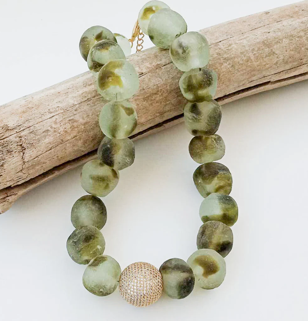 Virtue Jewelry Luxe "The Talia" Necklace - Olive Multi