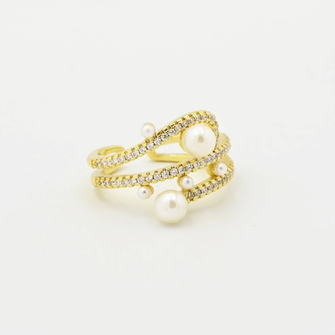 Treasure Jewels Seeing Double Pearl Ring