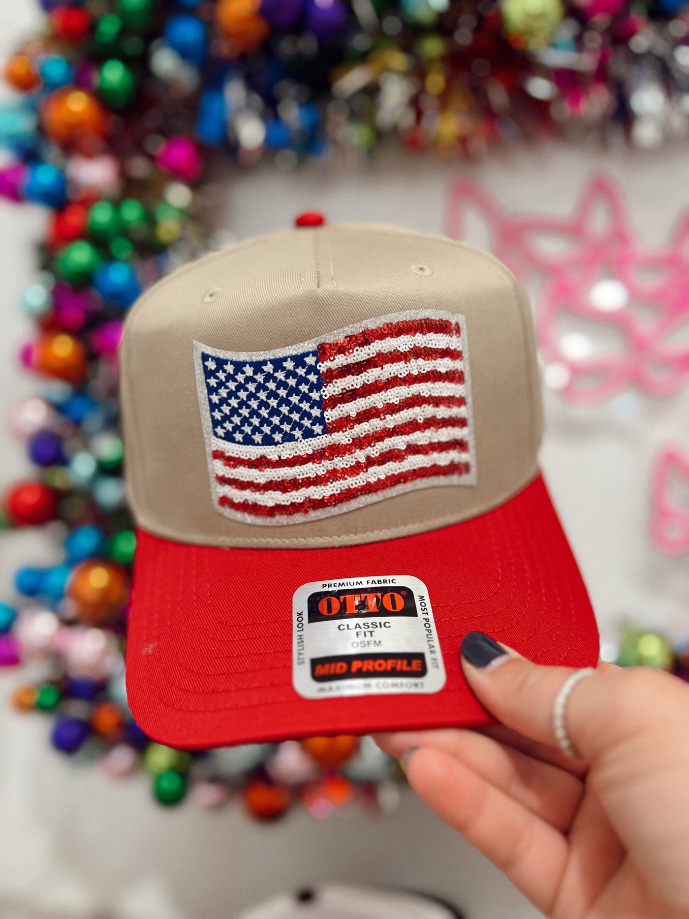 Fly Trucker Hat - USA Sparkles