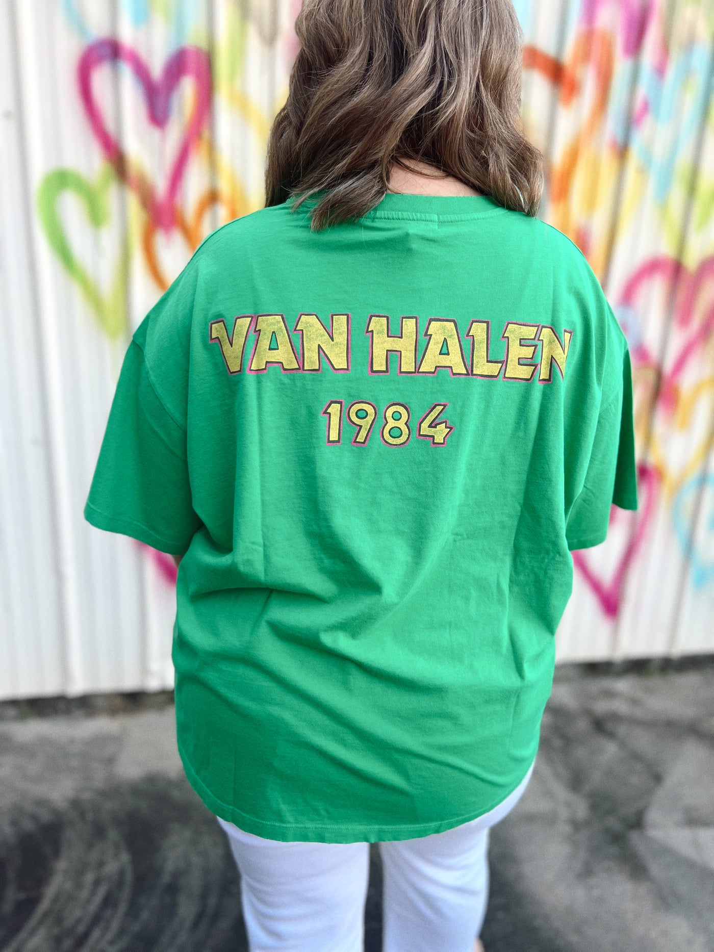 Daydreamer Van Halen Tour of the World Lucky Green OS Tee