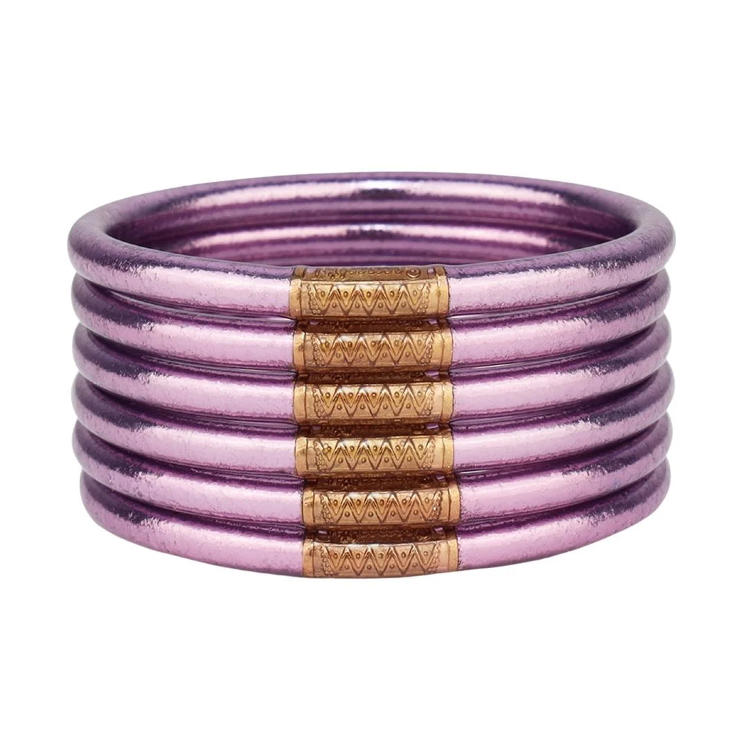 BuDhaGirl Lila All Weather Bangles® (AWB®) - Set of 6