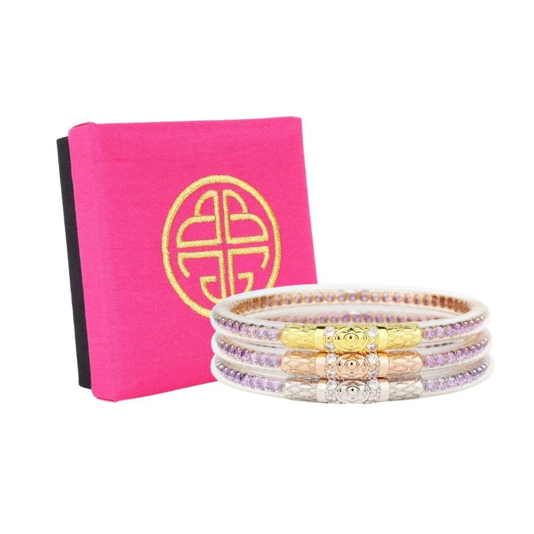 BuDhaGirl Three Queens All Weather Bangles - Lila