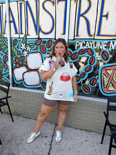 Queen of Sparkles x Fly Ivory Coffee Tee