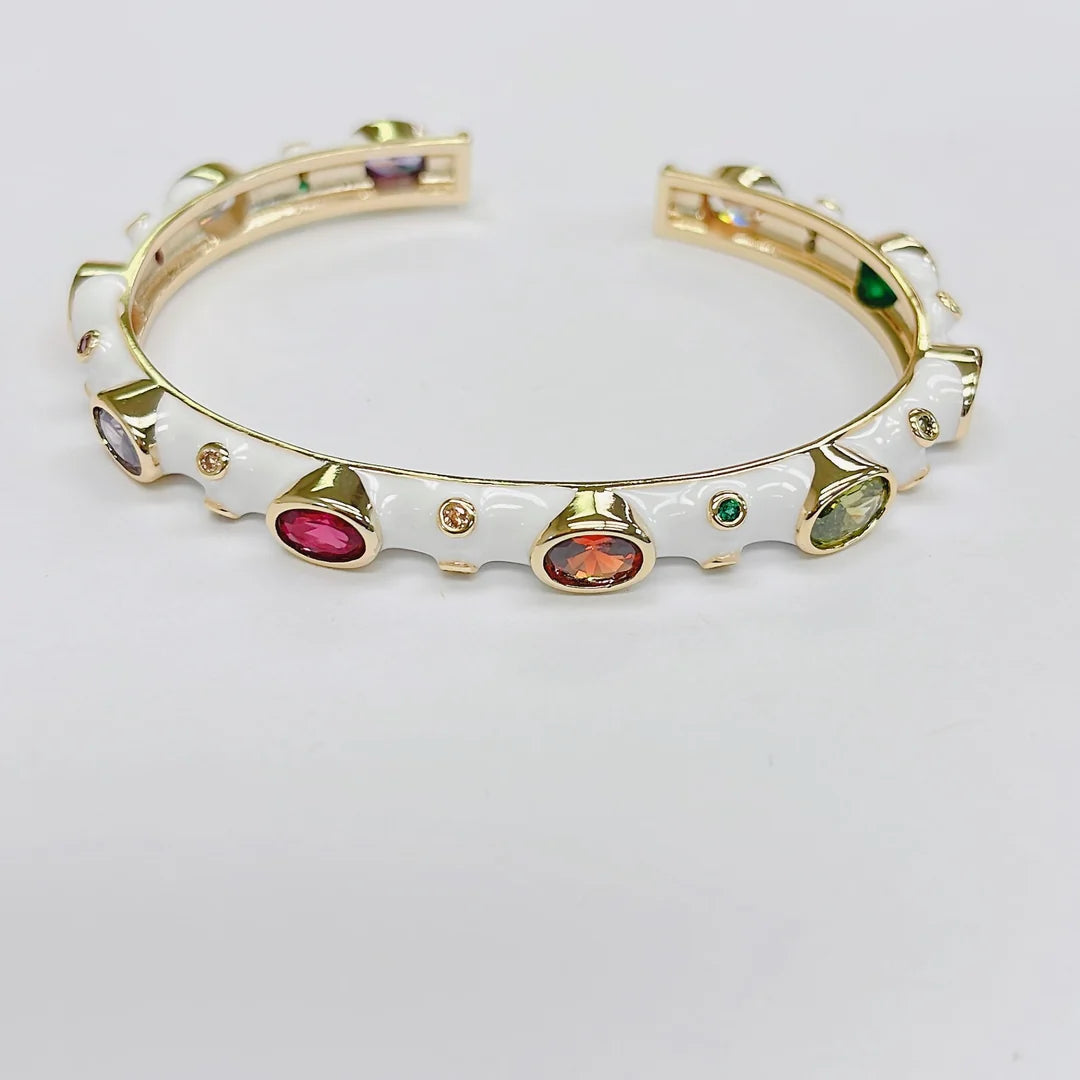 Treasure Jewels Rainbow White Bracelet