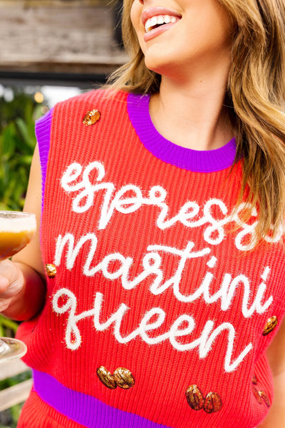 Queen Of Sparkles Espresso Martini Queen Sweater Top
