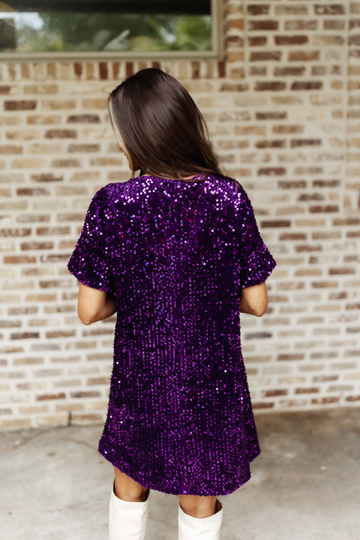 Purple Sequin Dress