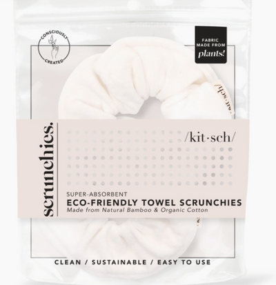 Kitsch Ivory Eco-Friendly Towel Scrunchies