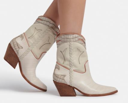 Dolce Vita Loral Booties in Leather Ivory