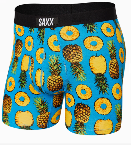 SAXX Ultra Boxer Brief -Polka Pineapple Blue