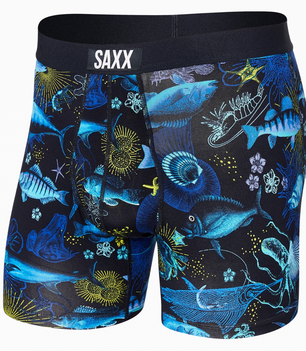 SAXX Ultra Boxer Brief - Undersea Garden Dark Ink