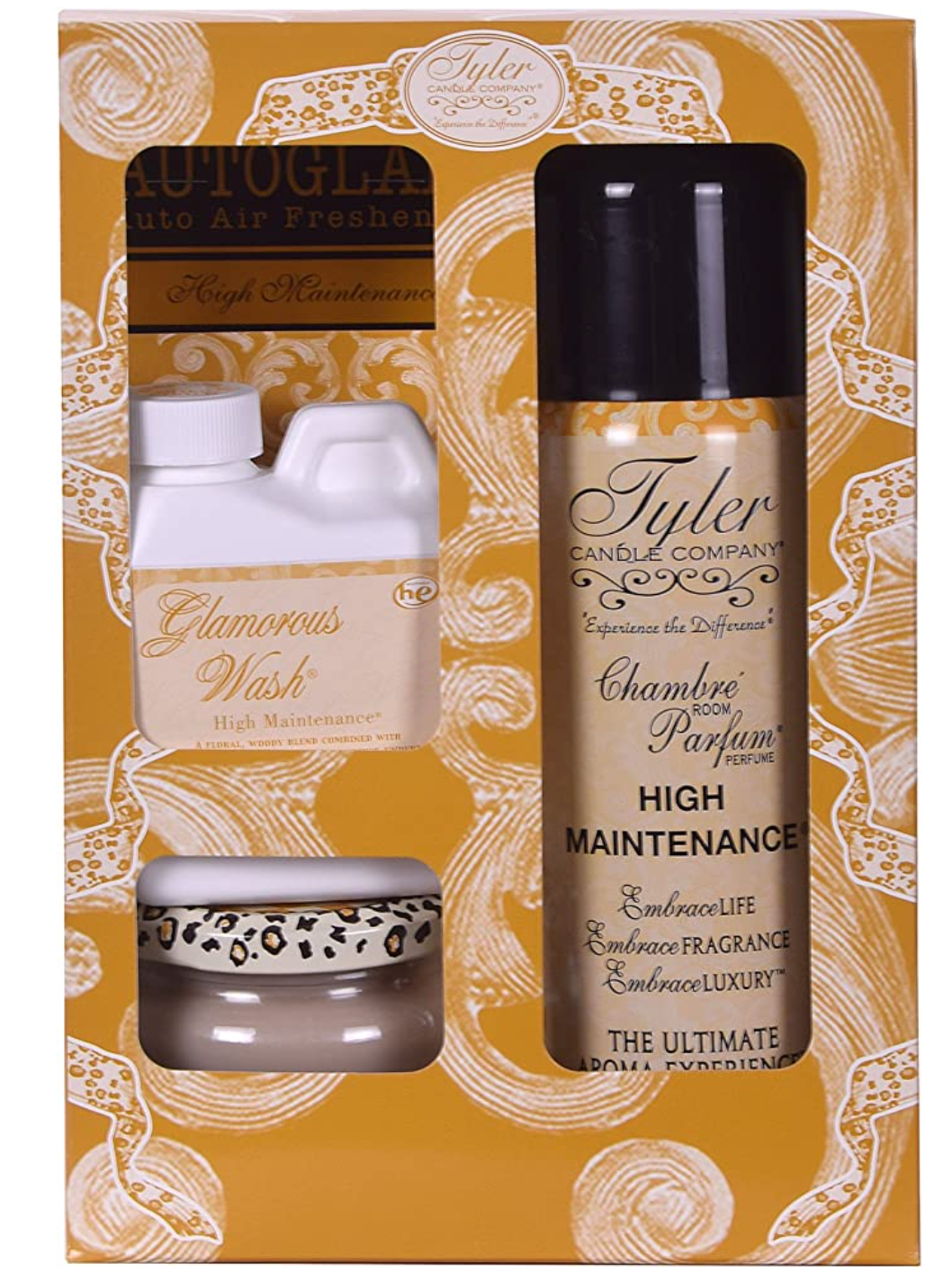 Tyler Suite Glamorous Gift Set (Candle, Room Spray, Auto, Detergent)