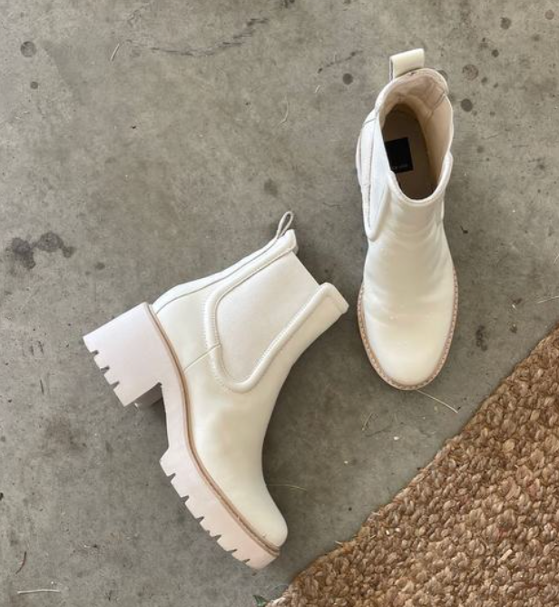 Dolce Vita Hawk H2O Booties in Ivory Leather