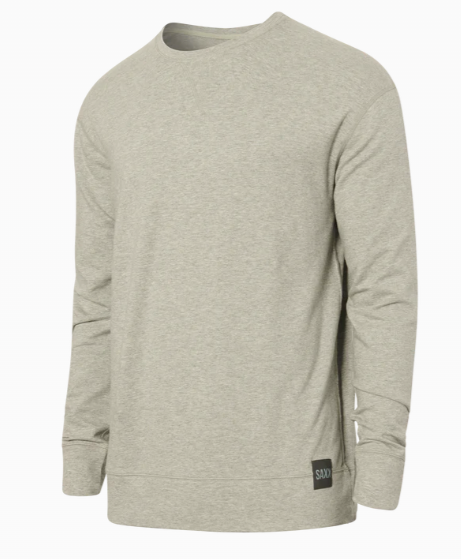 Saxx 3Six Five Long Sleeve Crew - Ash Heather Grey