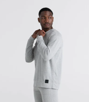 Saxx 3Six Five Long Sleeve Crew - Ash Heather Grey