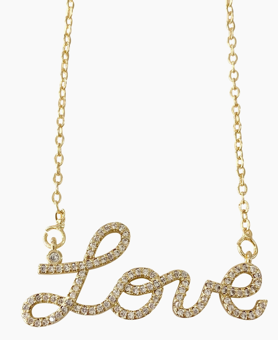 Gemelli Cursive Love Necklace